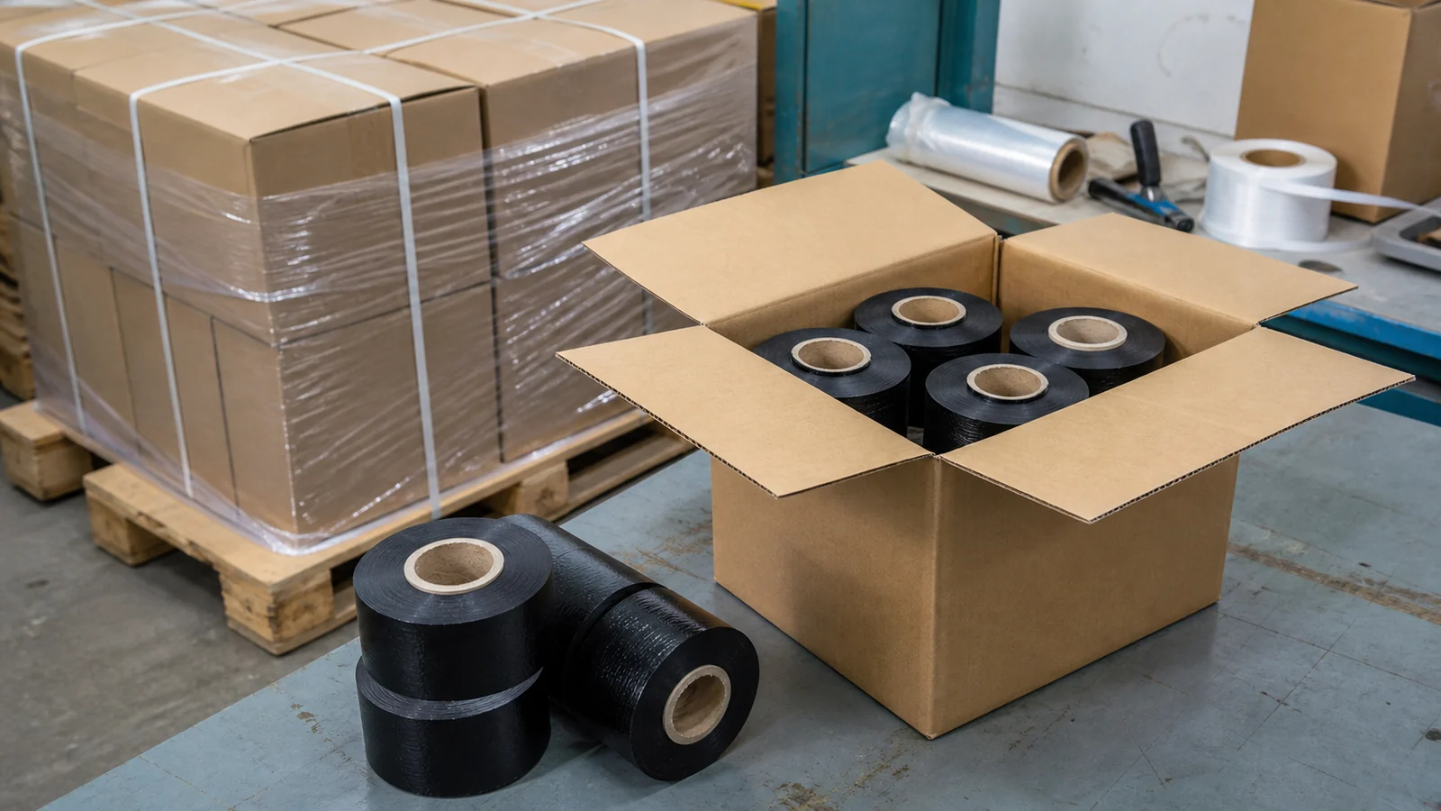 Anti-corrosion tape cartons and pallet preparation for sample and bulk order requests