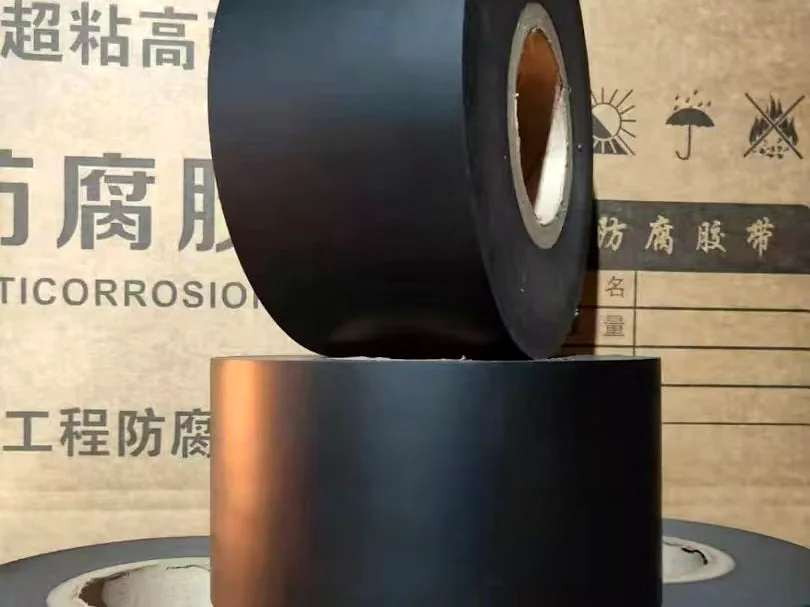 Real black anti-corrosion tape rolls prepared on carton packing